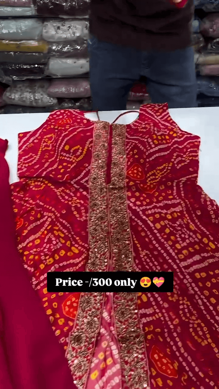 Elegant Red Designer Dress Set with Intricate Embroidery and Matching Accessories for Special Occasions
