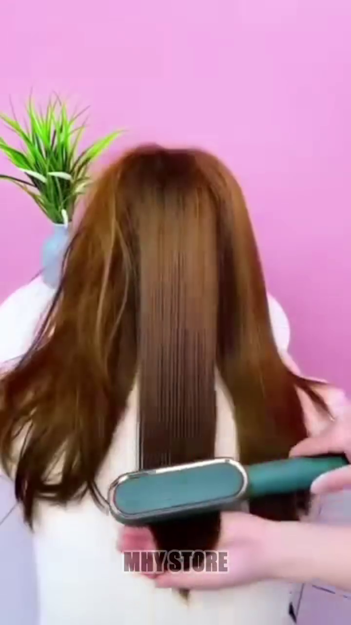 Electric Hair Straightener Comb Brush with Adjustable Heat Settings, Anti-Scald Design & Fast Heating Technology – Lightweight Tool for Smooth, Frizz-Free, Silky Hair at Home or Travel Use