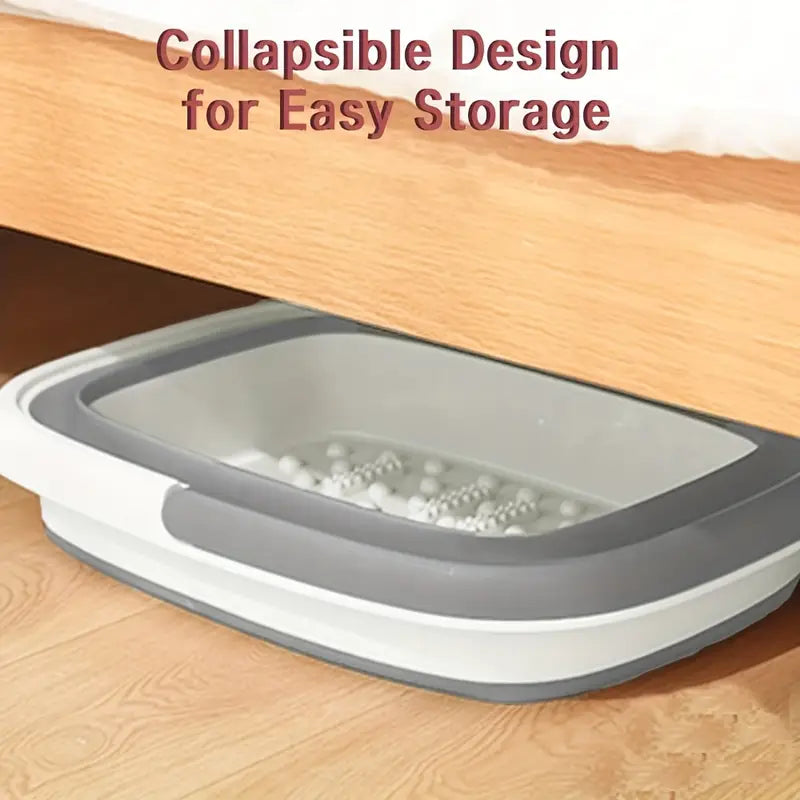Foldable Collapsible Foot Bath Basin &amp; Laundry Basket