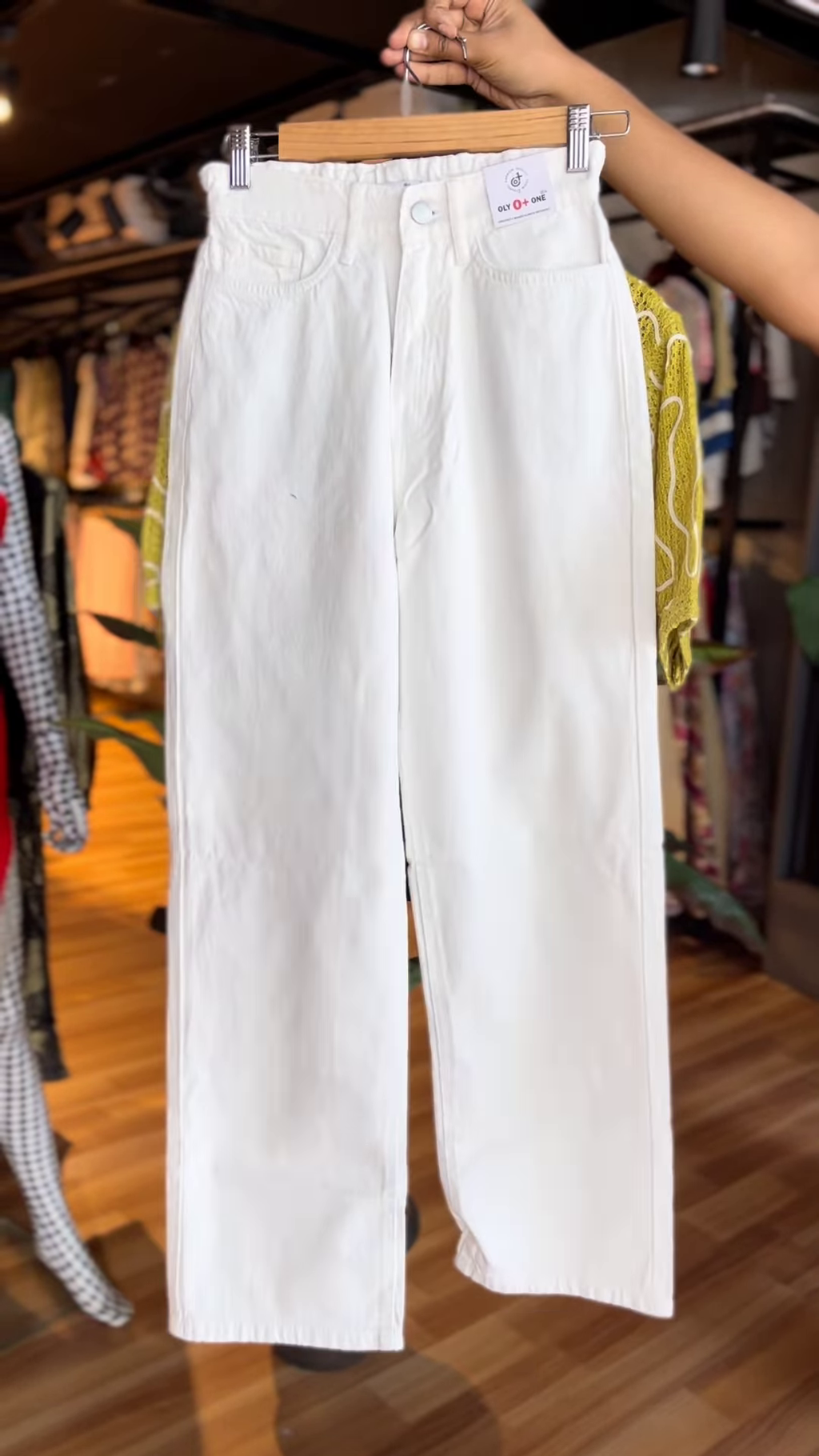 Lime Mesh Shirt Co-ord with White Ribbed Crop Top & Wide-Leg Pants