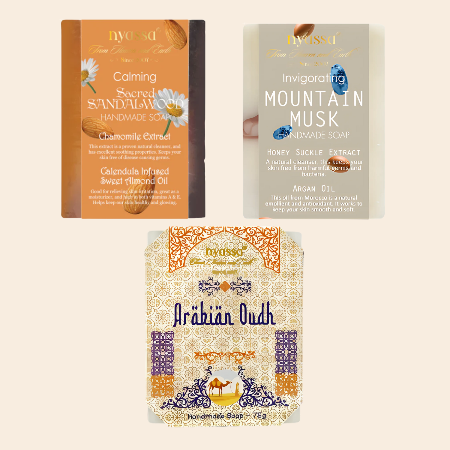 Nyassa Unisex Collection - 75g Each  Buy 2 get 1 Free
