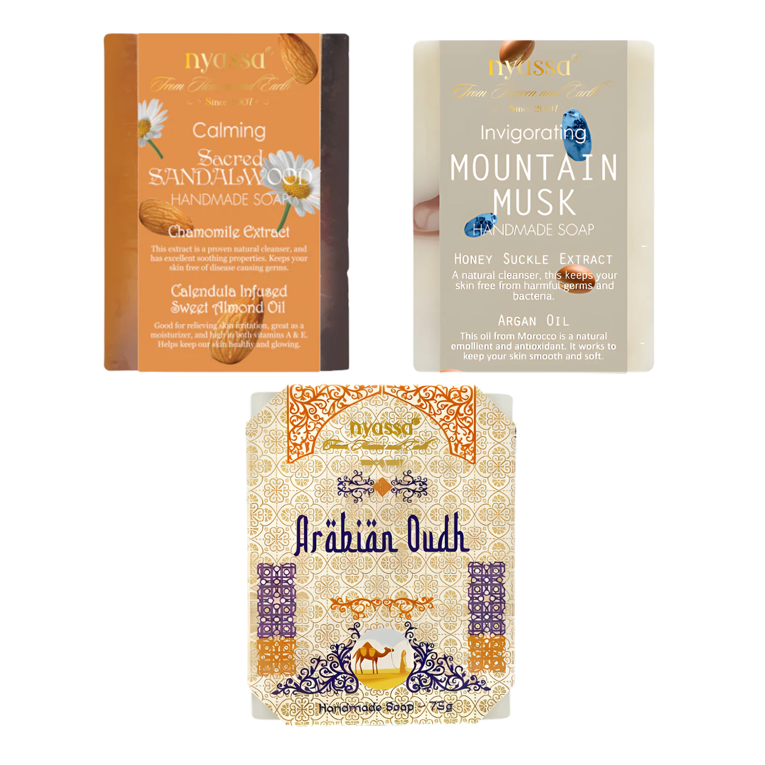 Nyassa Unisex Collection - 75g Each  Buy 2 get 1 Free