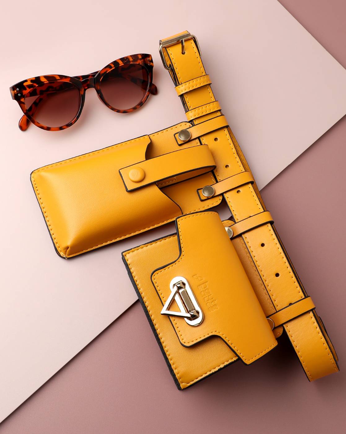 Bag With Watch & Belt Combo Gift Set