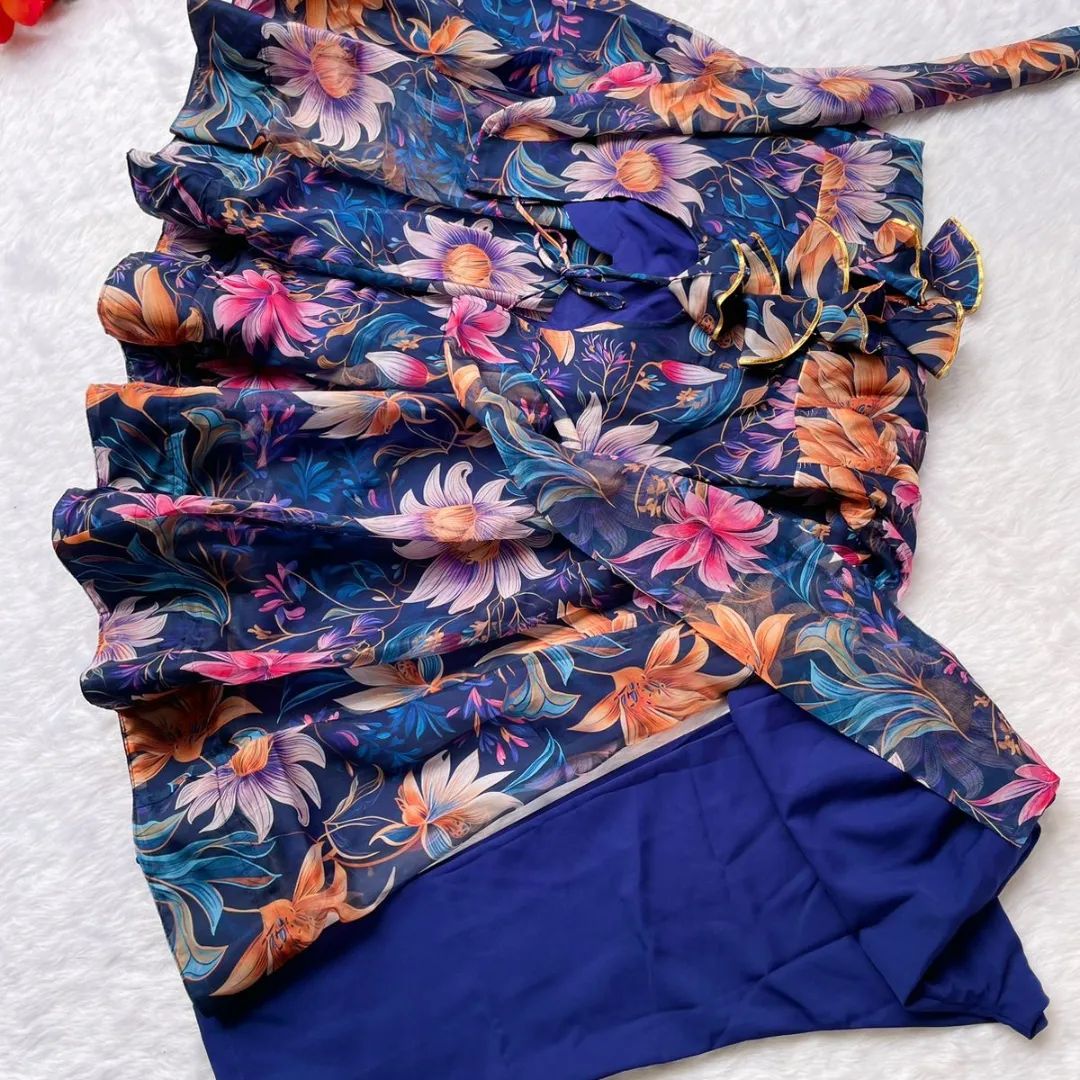 Party Wear Look Organza Taby Silk Gown