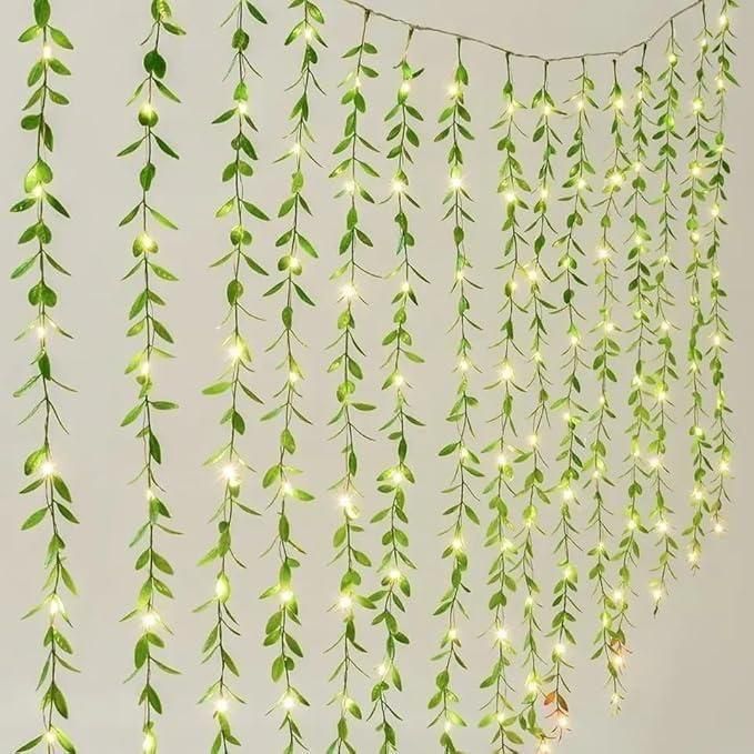 Green Leaf Artificial Curtain LED 200 LEDs, 8 Modes