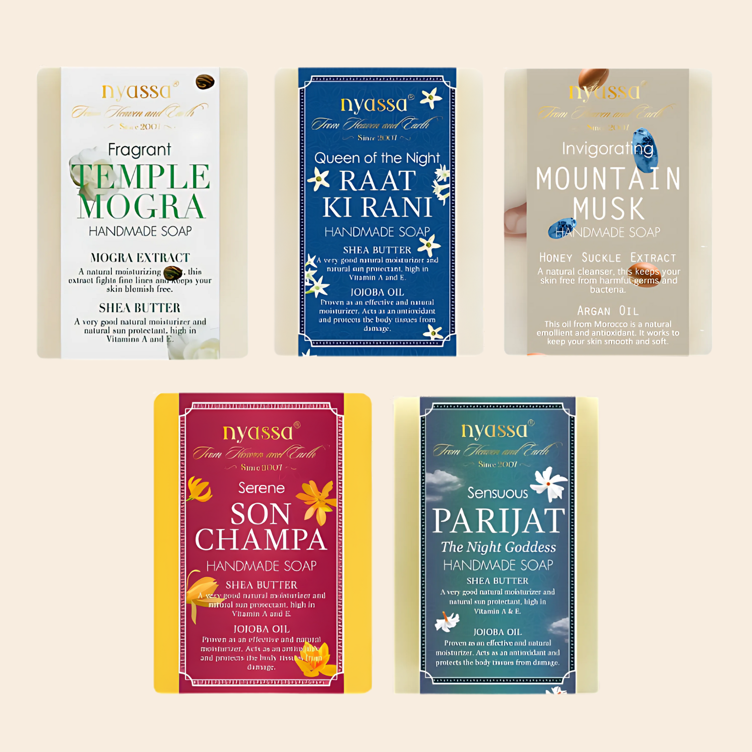 Nyassa Aromatic Collection - 5 Soap Combo Pack (75g Each)