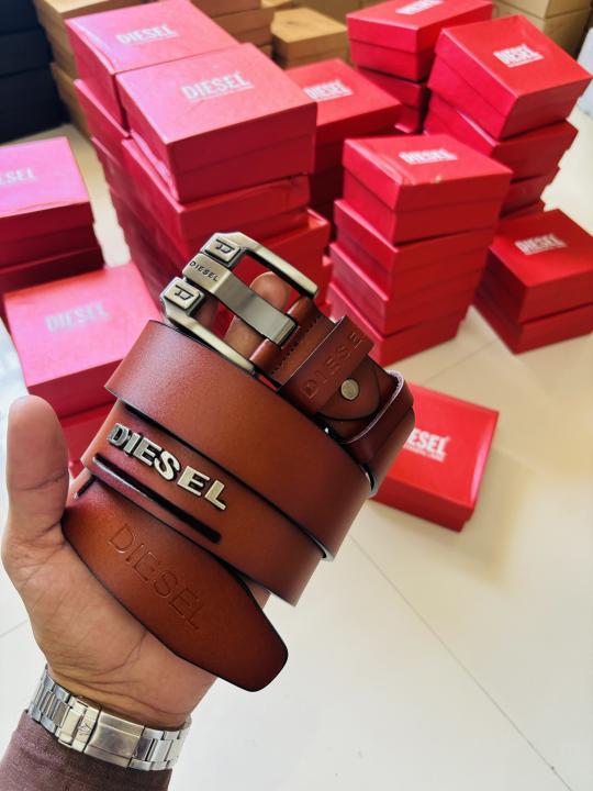 DIESE_L LIGHT BROWN PREMIUM QUALITY BELT