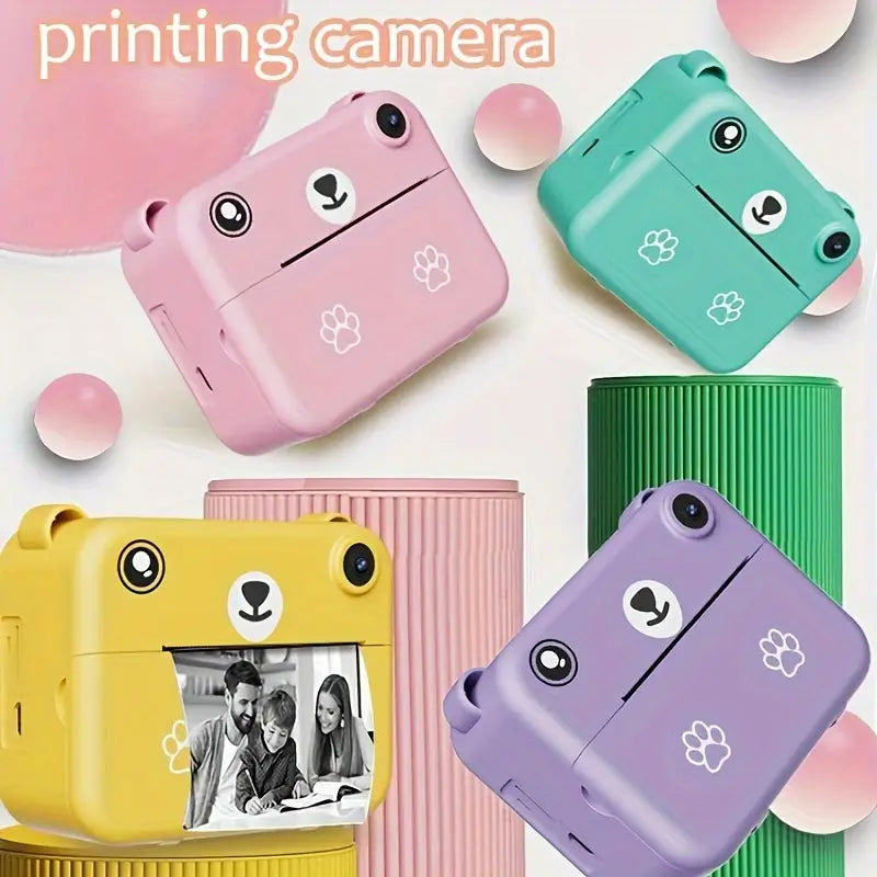 Instant Print Digital Camera for Youngsters - 40MP CCD Lens, 1500mAh Rechargeable Battery