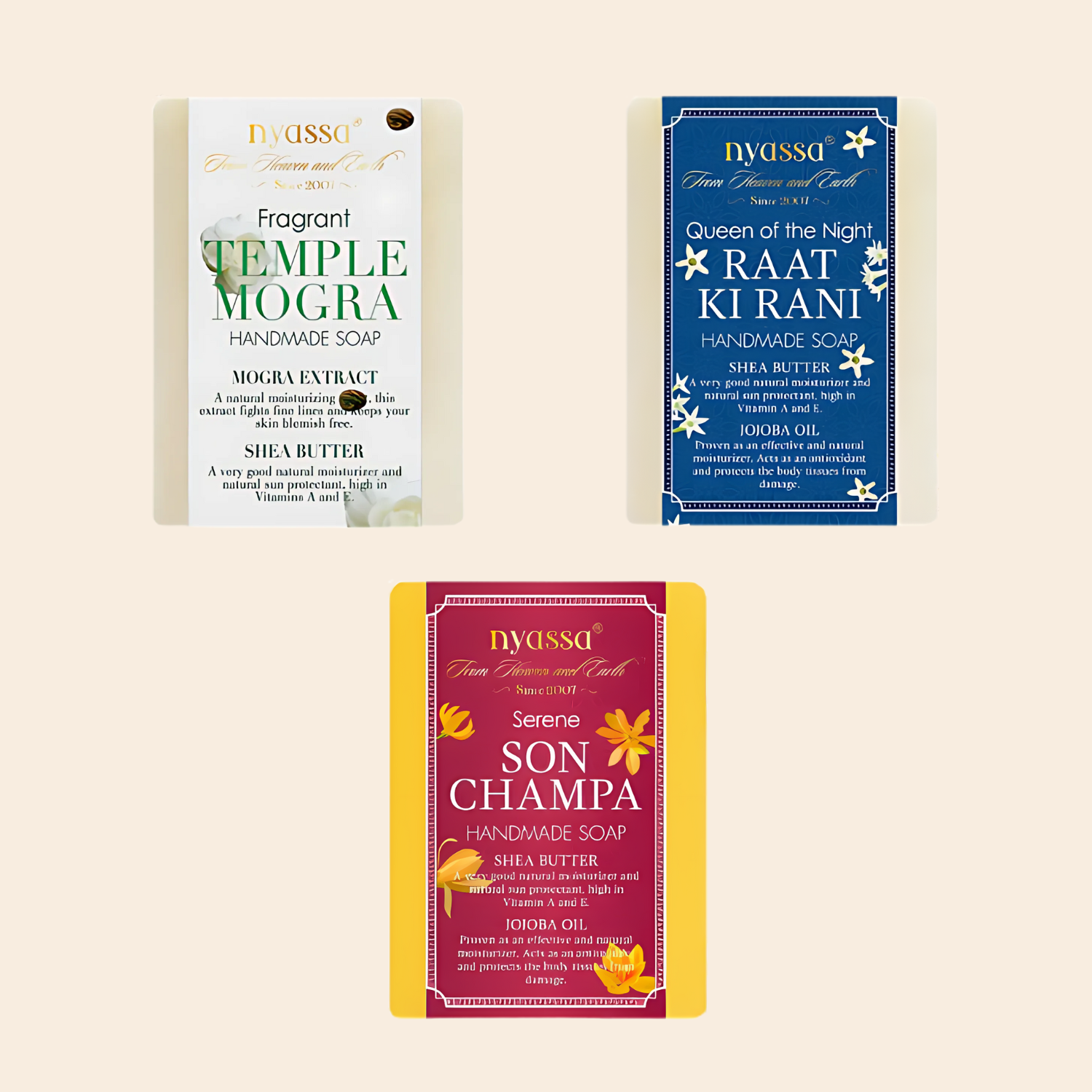 Nyassa Floral Collection Trio 75g Each  Buy 2, Get 1 Free!