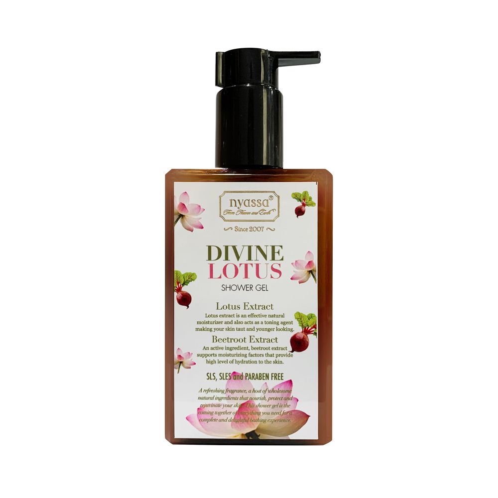 Nyassa Divine Lotus Shower gel 215ml with Lotus extract and Beetroot extract