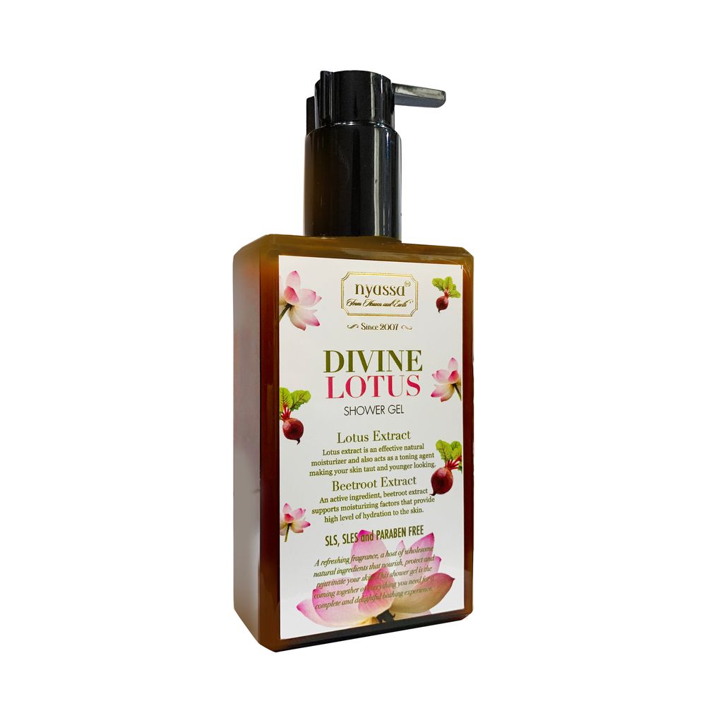 Nyassa Divine Lotus Shower gel 215ml with Lotus extract and Beetroot extract