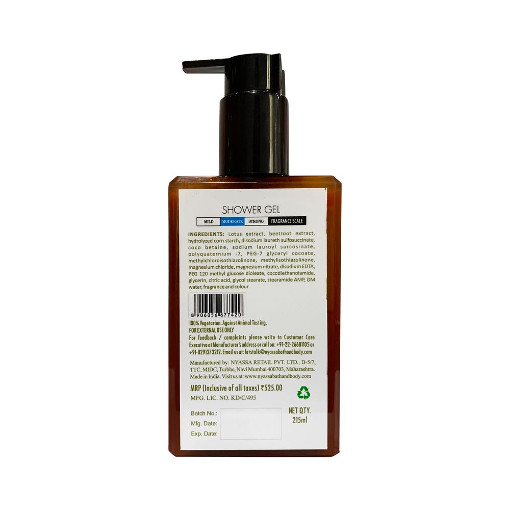 Nyassa Divine Lotus Shower gel 215ml with Lotus extract and Beetroot extract
