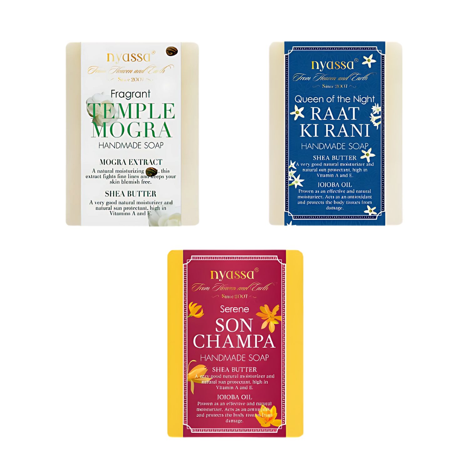 Nyassa Floral Collection Trio 75g Each  Buy 2, Get 1 Free!