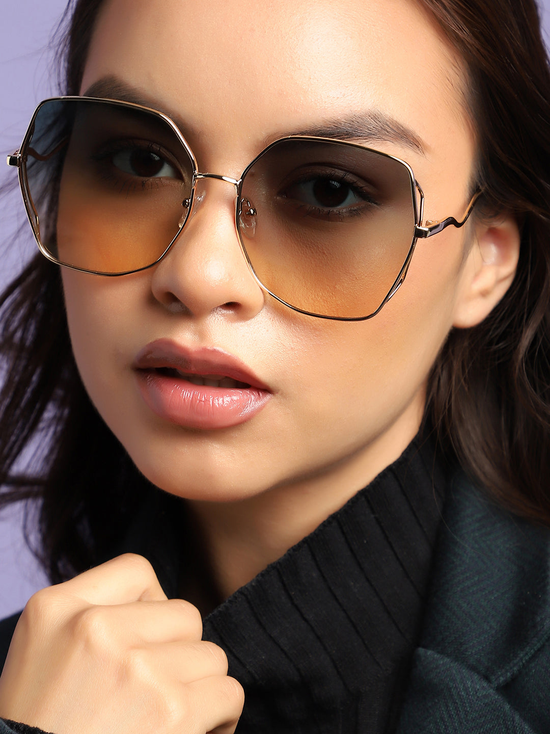 Gold Oversized Sunglasses