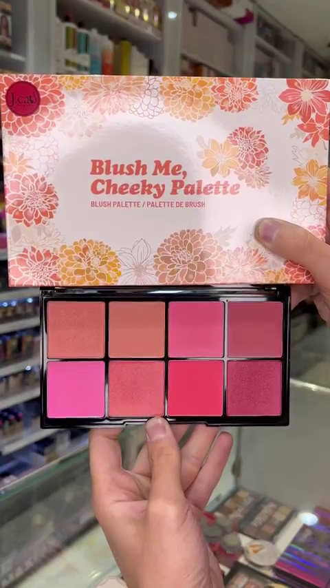 J.Cat Beauty Blush Me, Cheeky Palette - 8 Vibrant Shades of Blush for a Flawless Flush