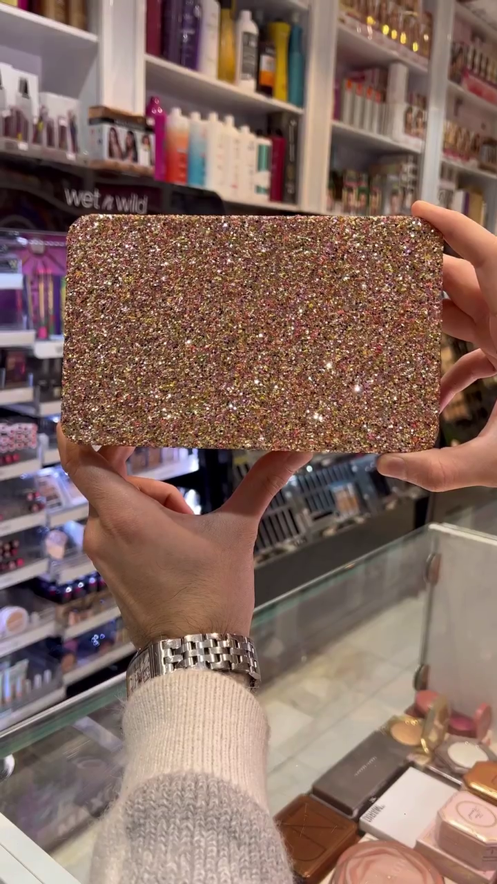 ChatGPT said: A vibrant eyeshadow palette featuring a mix of matte, shimmer, and bold metallic shades, along with a mascara for added eye definition. Perfect for creating versatile eye-catching looks.