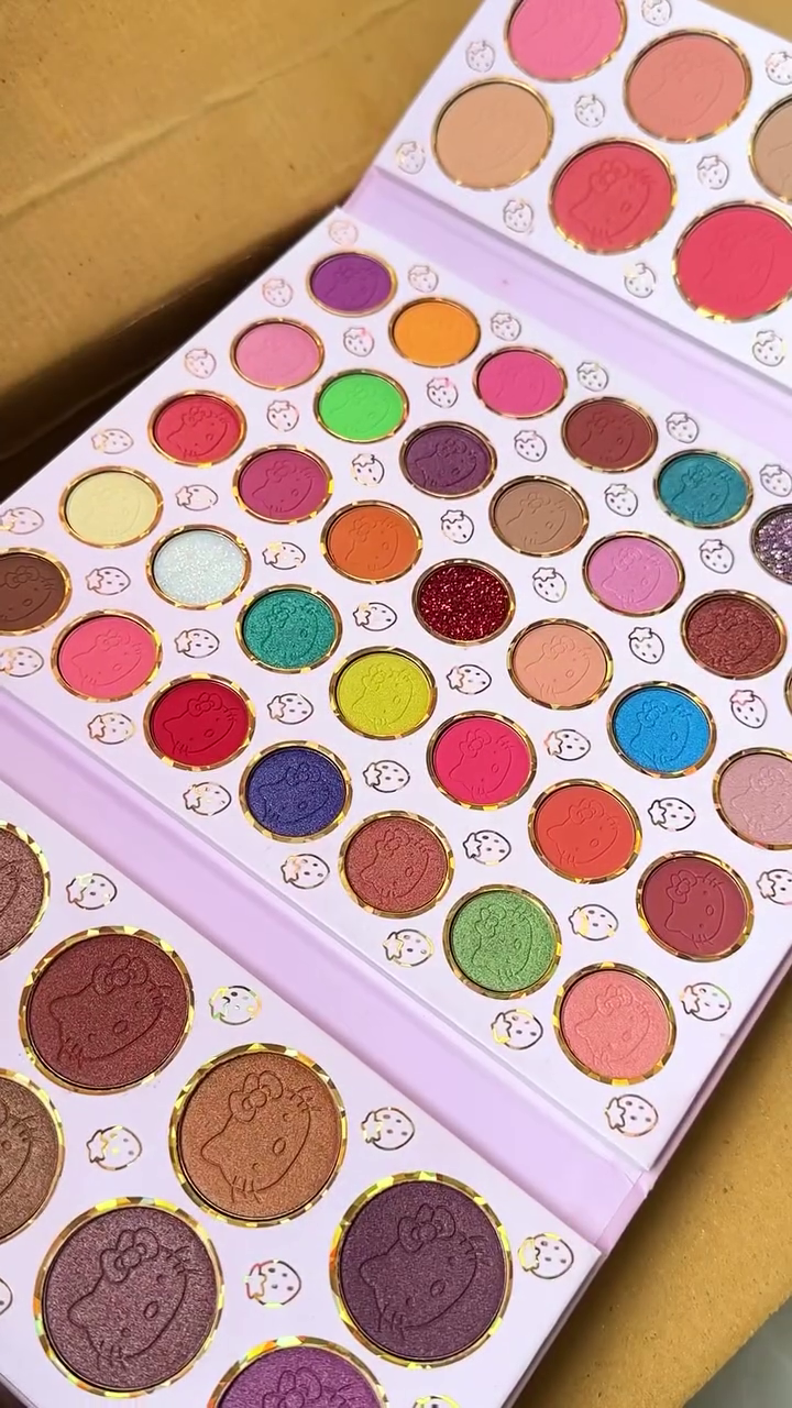 Hello Kitty Eyeshadow Palette – 40 Vibrant and Shimmery Shades with Fun and Playful Packaging, Perfect for Creating Bold or Subtle Looks