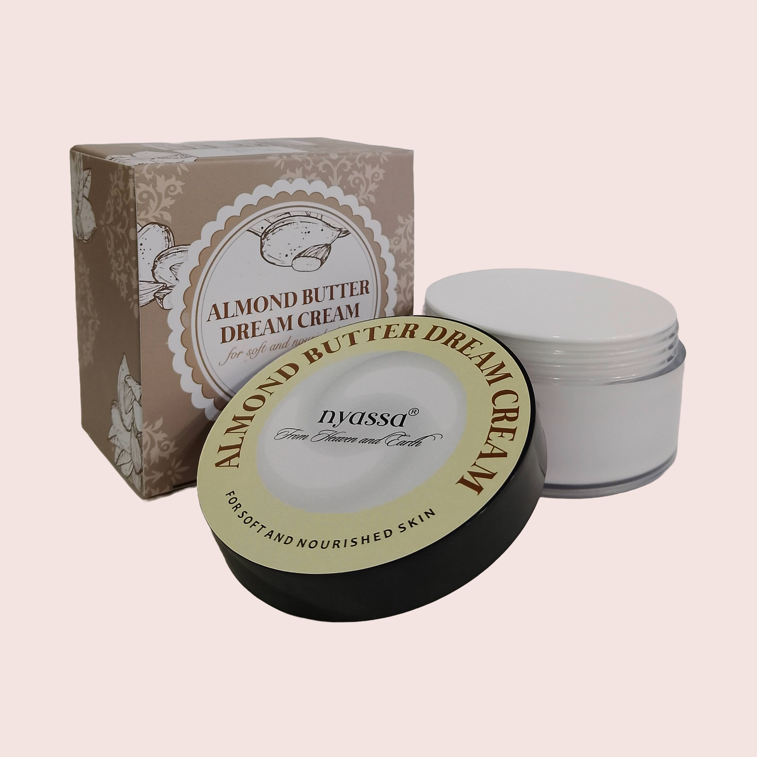 Almond Butter Dream Cream 100gm | Enriched with Almond butter, Vitamin A & E for both Women and Men | Soft & nourished skin | Non-Sticky for All Skin Types (100gm)