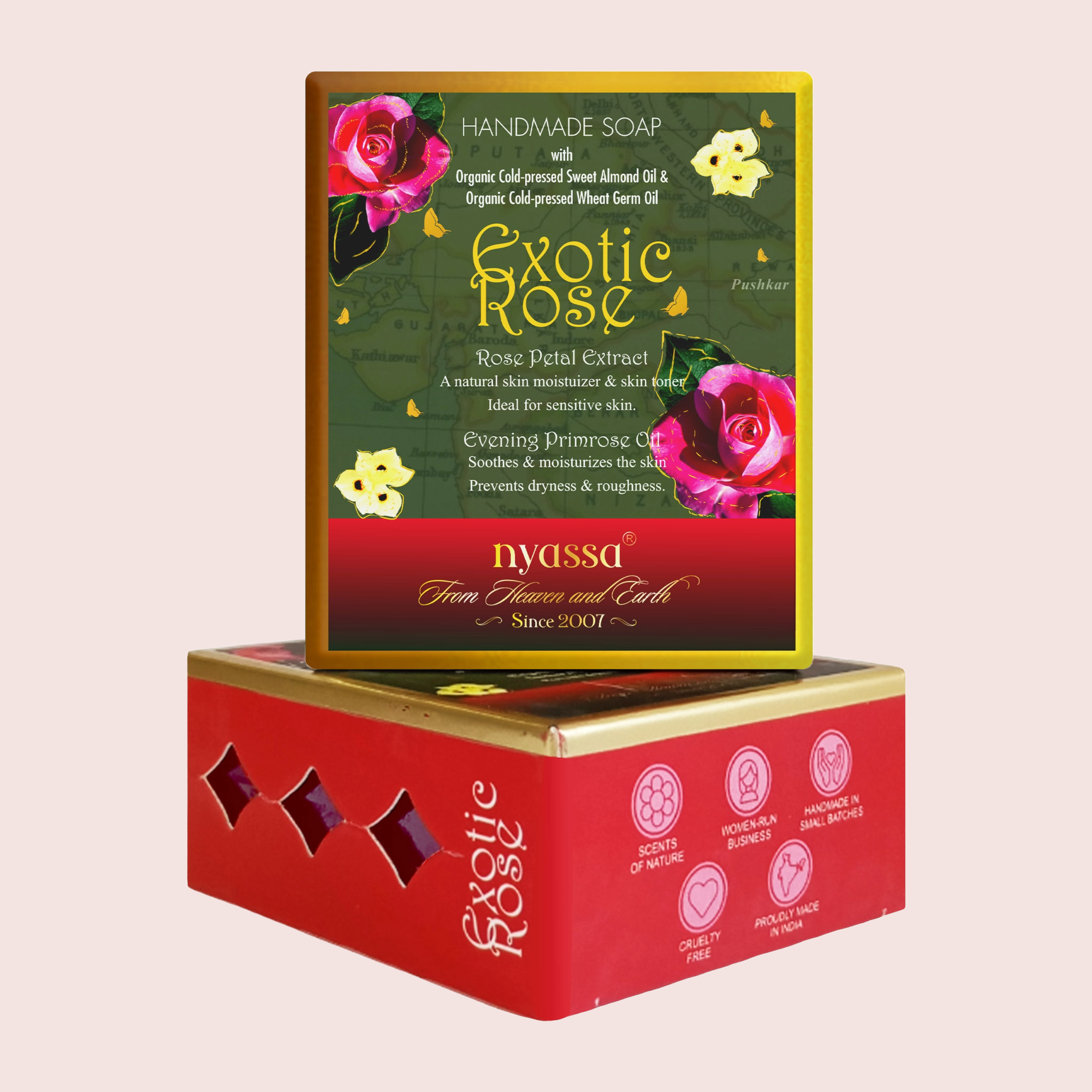 Exotic Rose Handmade soap 150gm