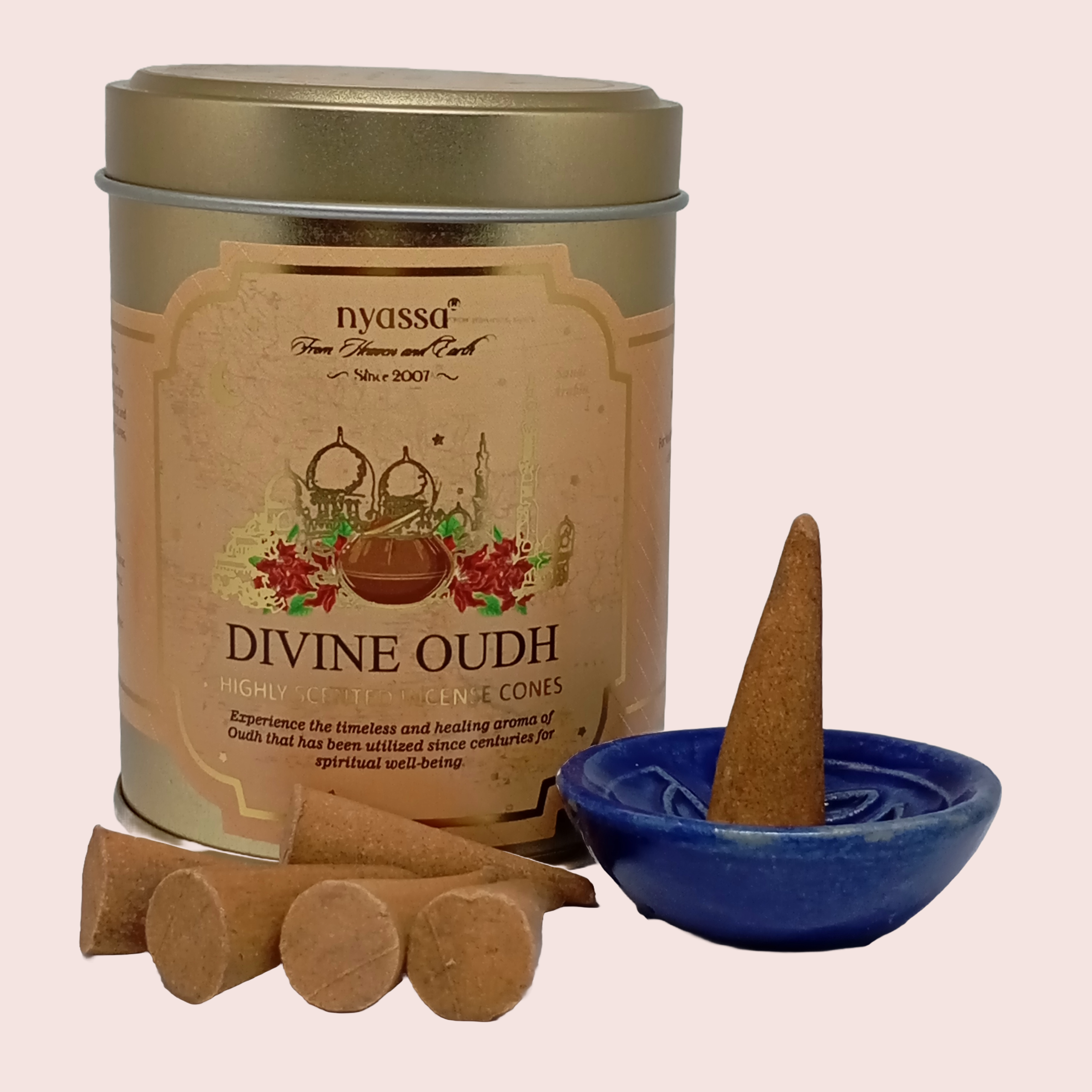 Divine Oudh Incense Cones 100gm (Approx. 40 Cones)