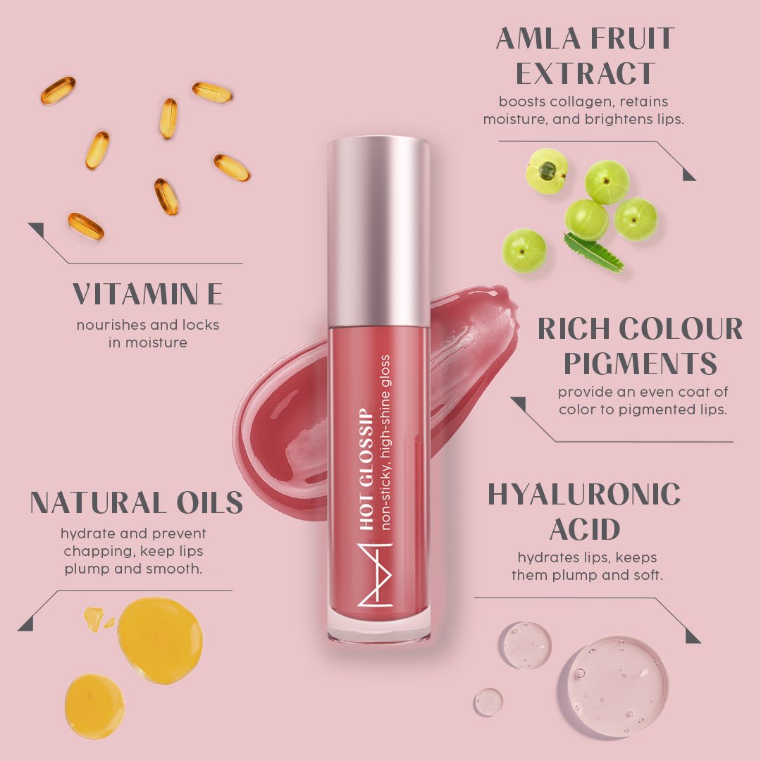 House Of Makeup Hot Glossip Non-Sticky, High-Shine Gloss – Pinky Swear