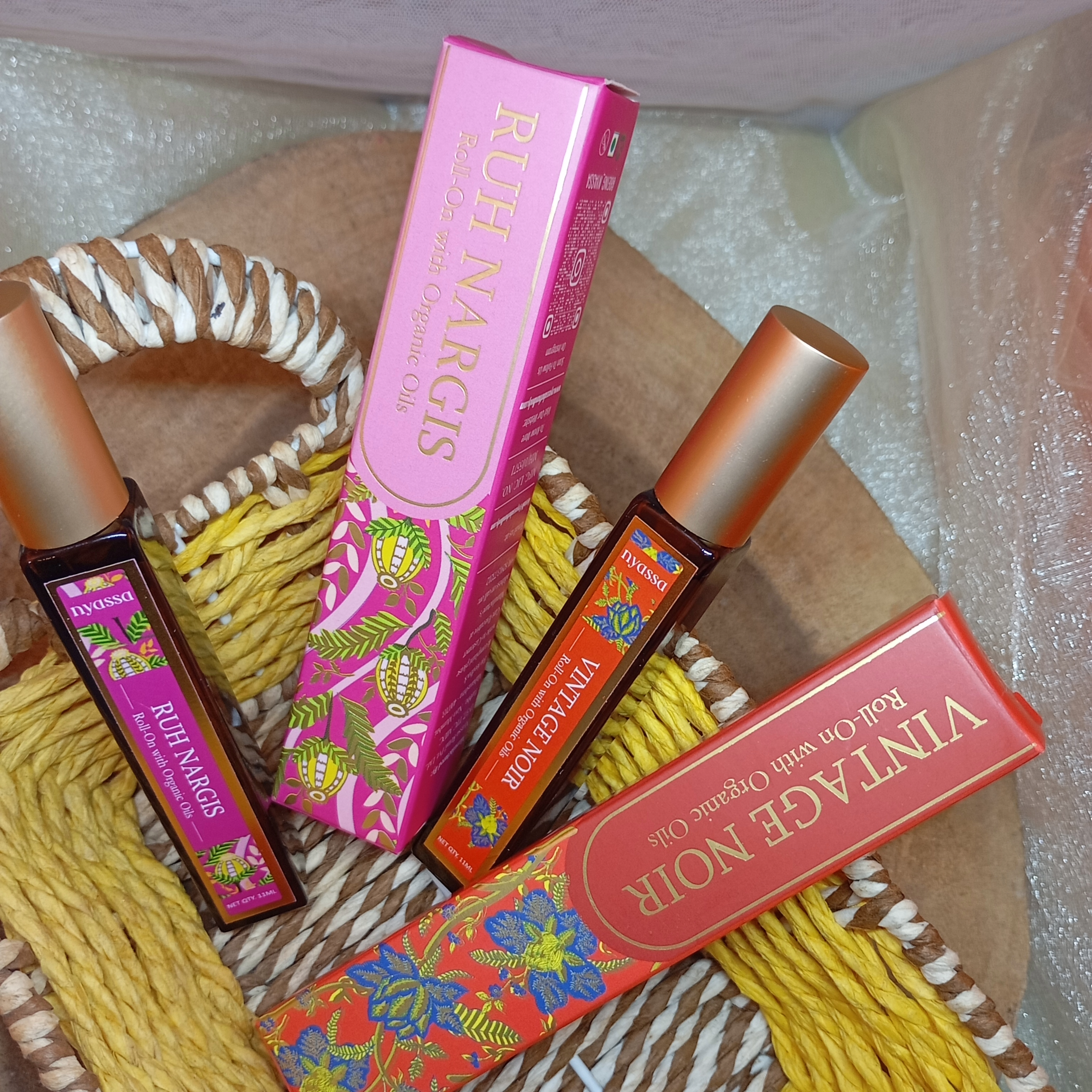 Nyassa Vintage Noir Roll On with Organic Oils | Organic Cold Pressed Jojoba Oil, Sweet Almond Oil, Fragrance Oil and Vitamin E | 11ml