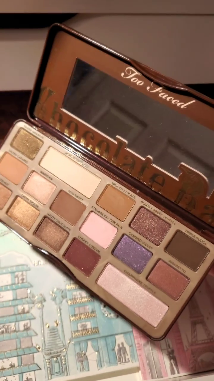 Luxury Assorted Chocolate-Inspired Eyeshadow Palette Featuring Rich Matte, Shimmer, and Satin Shades in Warm Neutrals, Bold Pops of Color, and Soft Highlight Tones for Versatile Day-to-Night Eye Looks