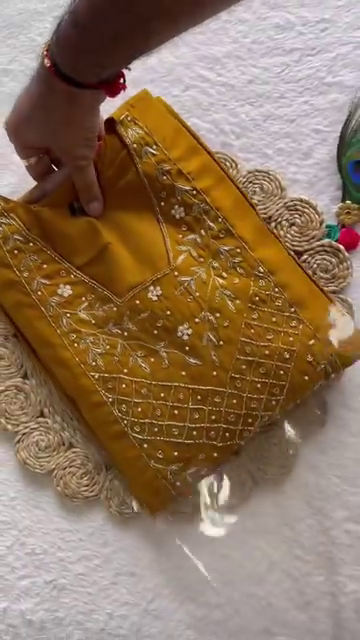 Elegant Mustard Yellow Embroidered Kurti Set with Matching Pants and Floral Print Dupatta – Traditional Ethnic Wear for Women