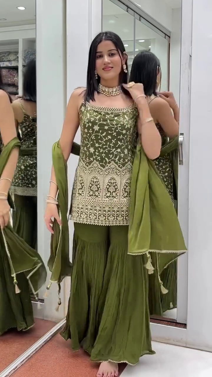 Festive & Wedding-Ready Designer Suits and Gowns – Embellished, Embroidered & Mirror Work Styles in Bold, Elegant Colors