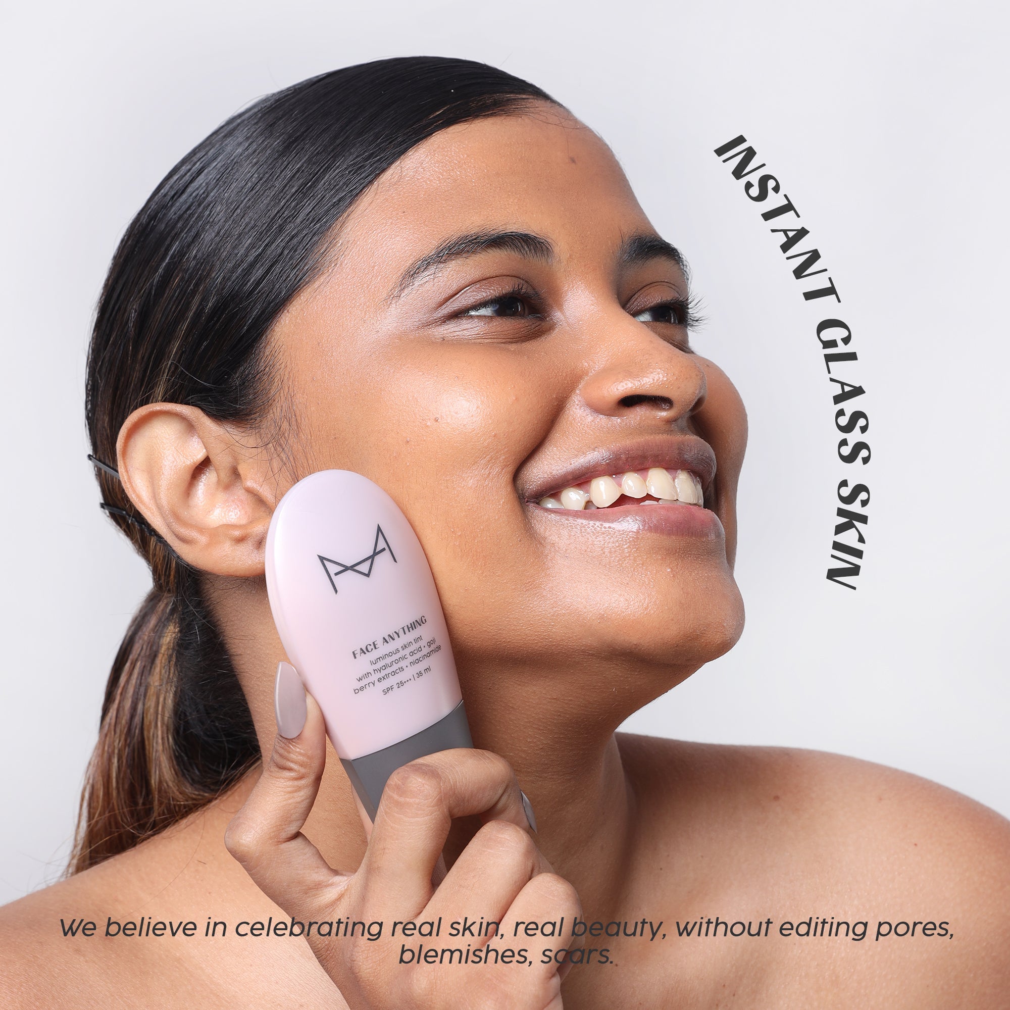 Face Anything Luminous Skin Tint For Glass Skin: Deep Skin Tone (D-10)