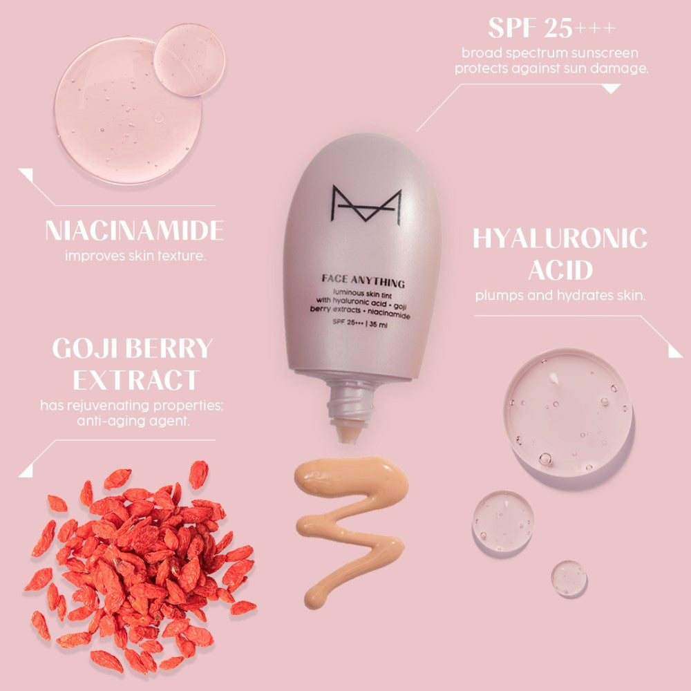 Face Anything Luminous Skin Tint For Glass Skin: Deep Skin Tone (D-10)