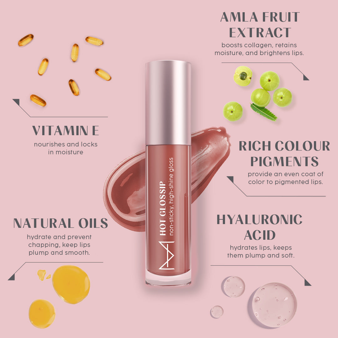 House Of Makeup Hot Glossip Non-Sticky, High-Shine Gloss – Whats The Tea