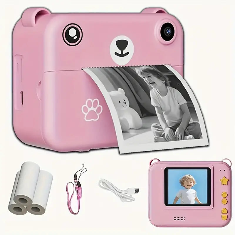 Instant Print Digital Camera for Youngsters - 40MP CCD Lens, 1500mAh Rechargeable Battery