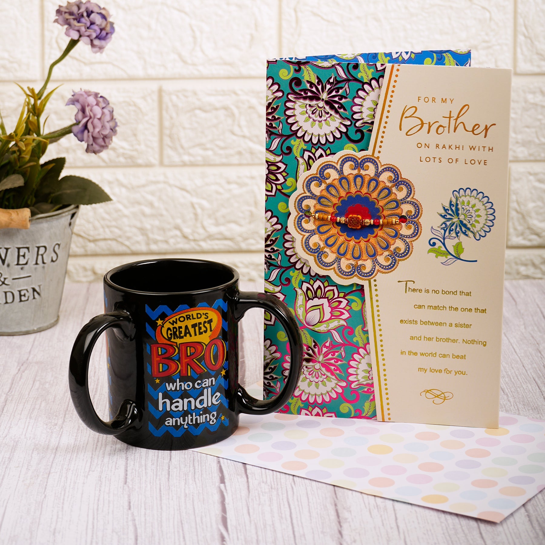 For My Brother Greeting Card  With Three Handle Mug