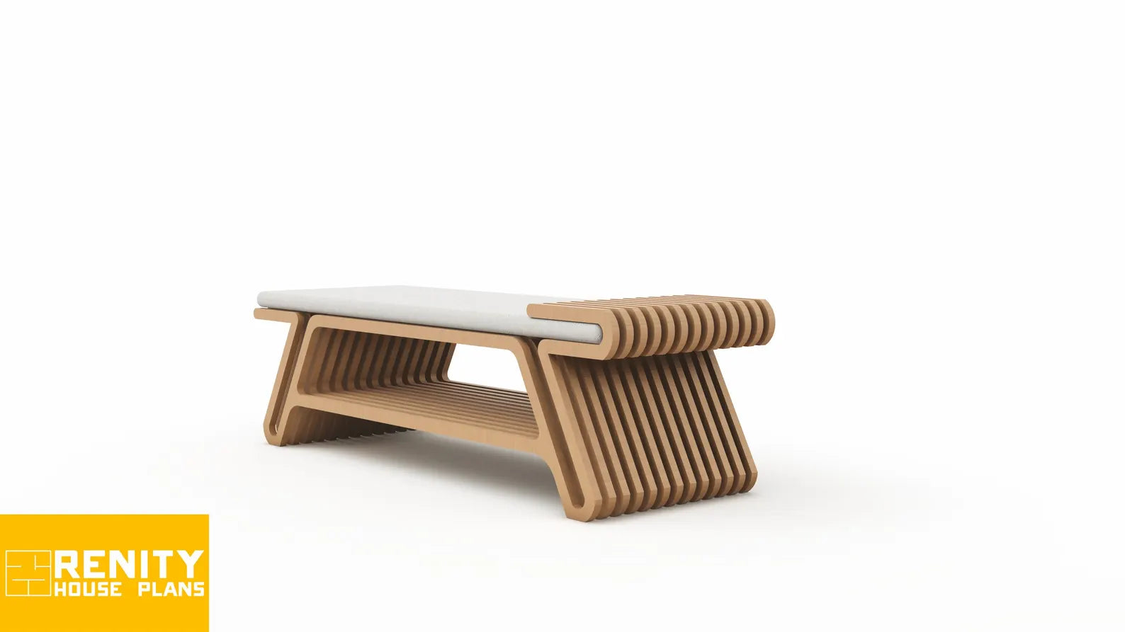 Parametric Bench - ENKI / Wooden Furniture / Digital Files for CNC Cutting Machines & Installation Guide