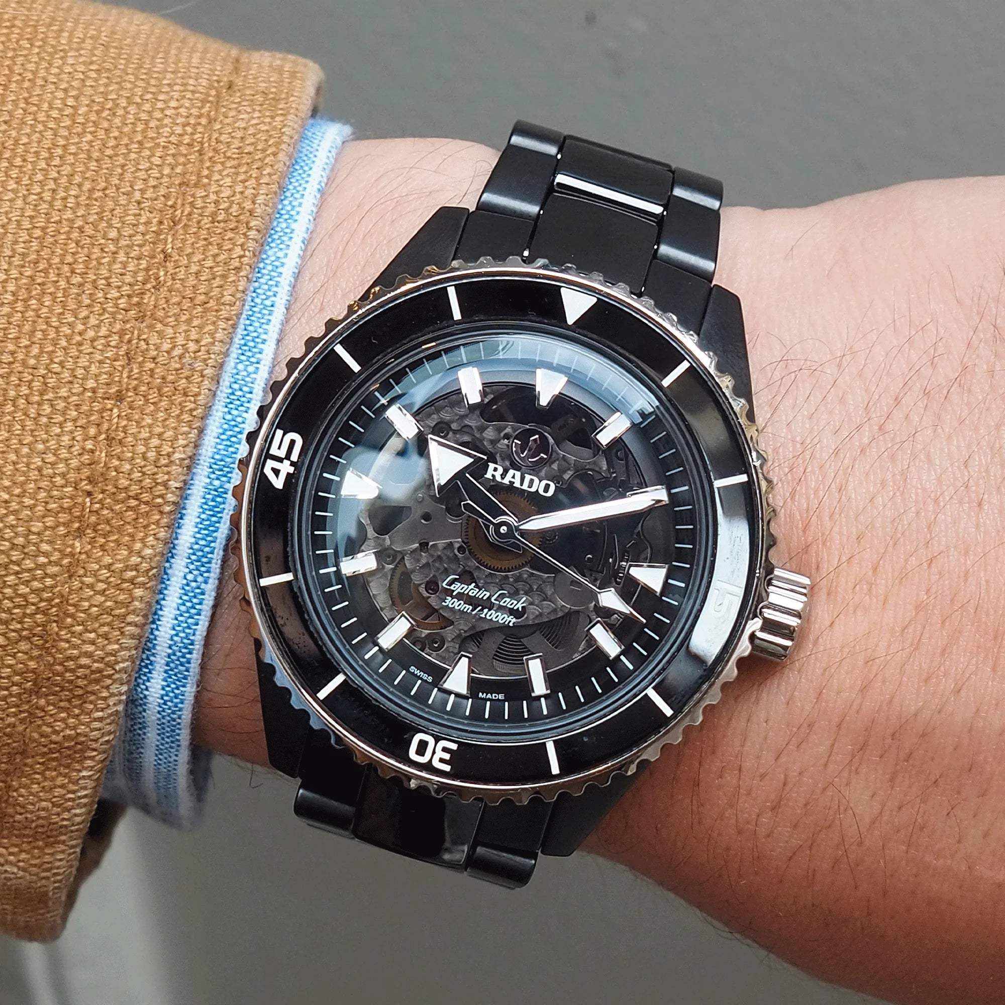 RADO CAPTAIN COOK SKELETON BLACK (AUTOMATIC)