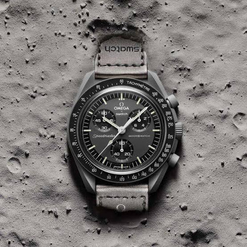 OMEGA X SWATCH MOONSWATCH Mission to The Mercury - Black Dial/Dark grey Strap Bioceramic