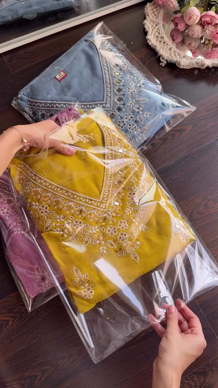 Pure Cotton Mirror Work Straight Kurtis in Blue, Pink, and Mustard Yellow with Intricate Thread Embroidery and Lace Detailing for Festive and Daily Ethnic Wear