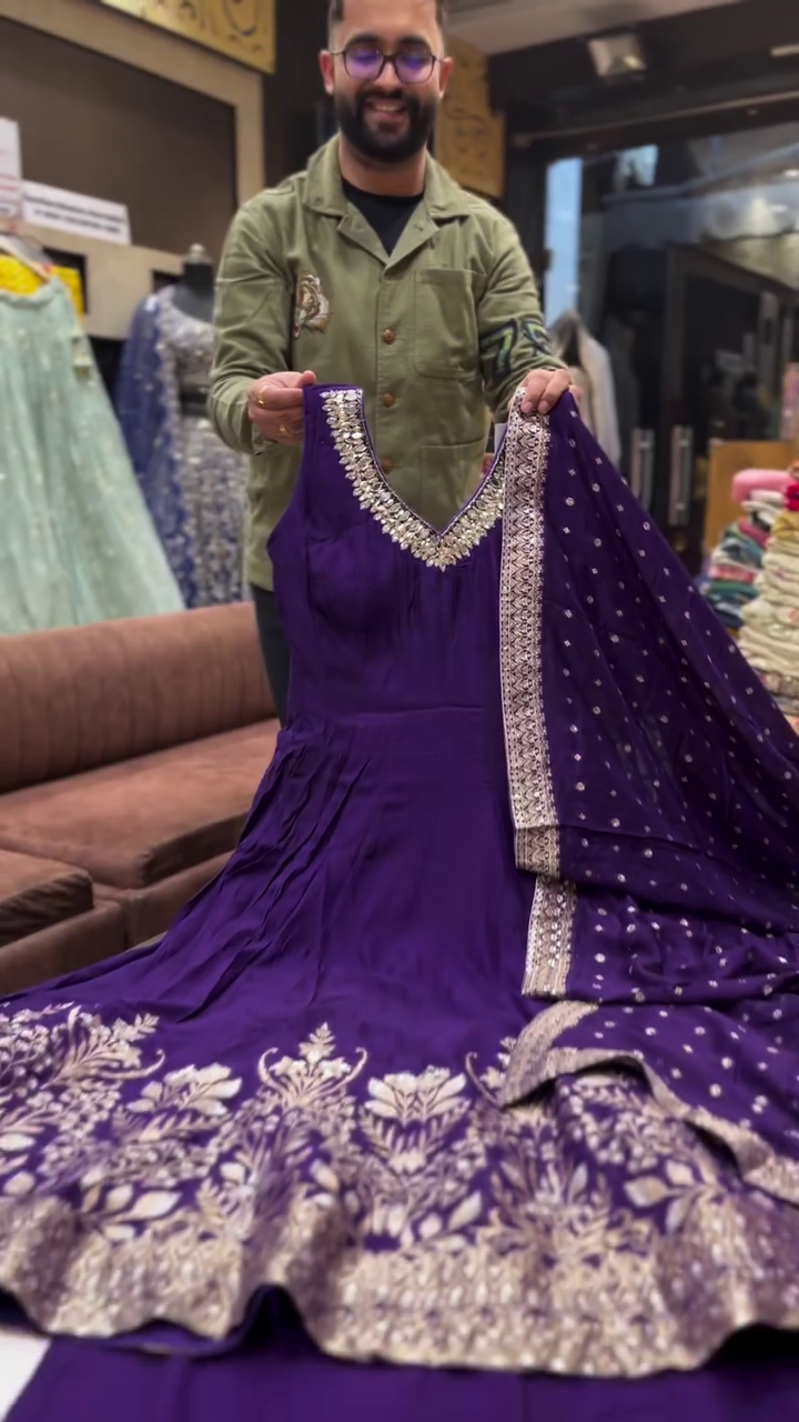 Luxury Ethnic & Festive Wear Collection – Embroidered, Sequined & Mirror Work Suits and Gowns in Elegant Purple, Magenta, Mustard, Blush Pink & Maroon – Perfect for Weddings, Parties & Special Celebrations