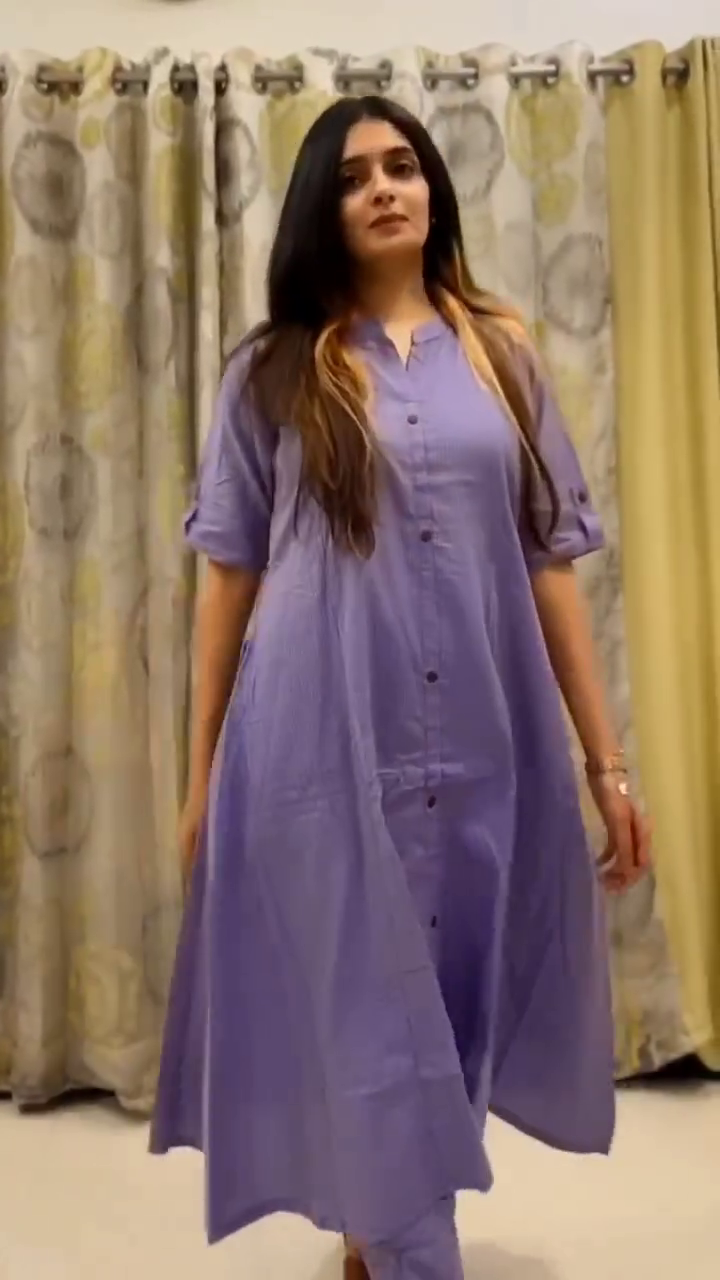 Elegant Ethnic & Contemporary Cotton Kurta Set Collection for Women – Includes Traditional Printed Anarkali Suit with Dupatta and Solid A-Line Button-Down Kurta Pant Sets in Red, Lavender, and Plum – Perfect for Festive, Casual, and Office Wear