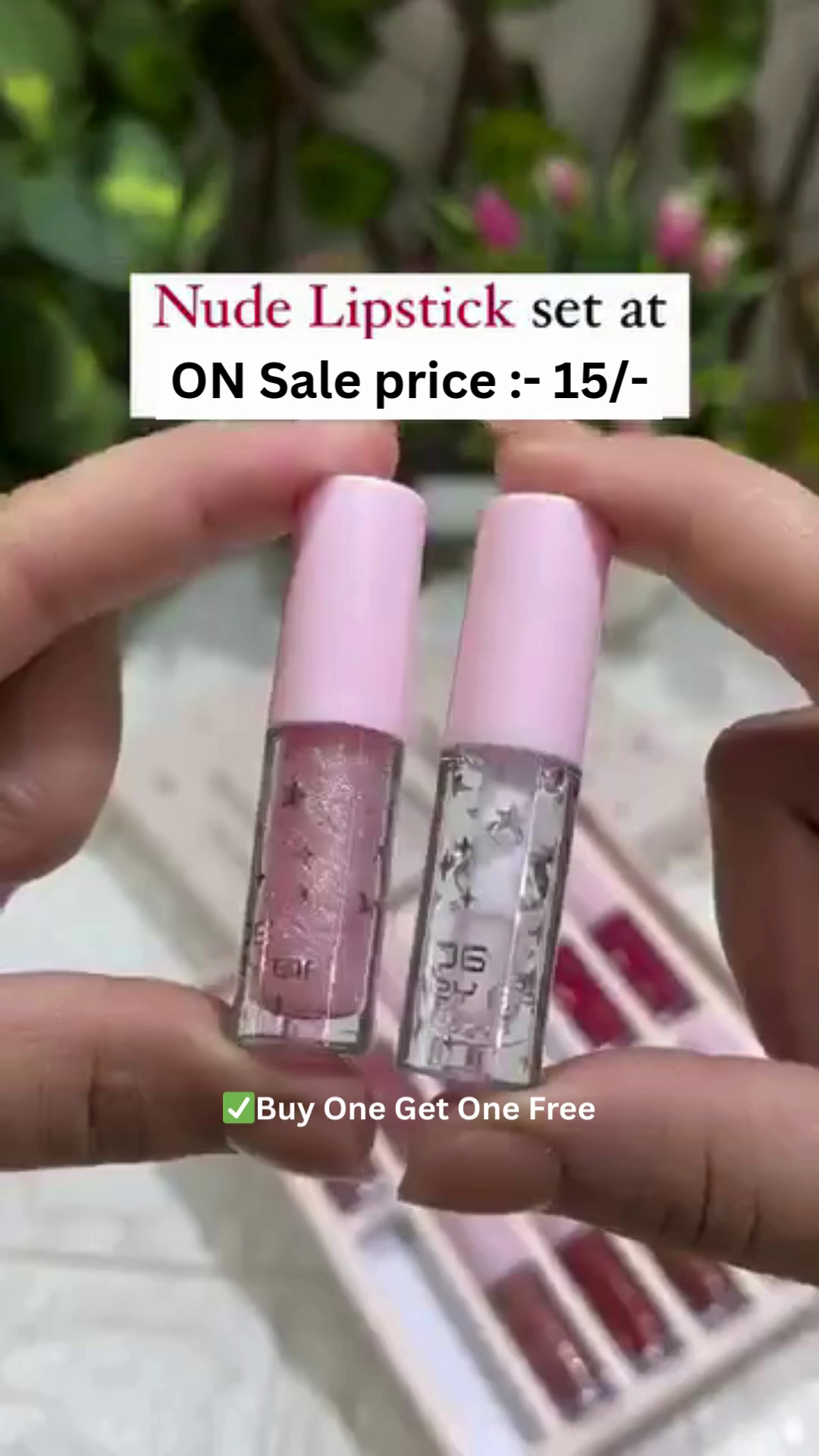 12-Shade Nude Liquid Lipstick Set with Matte and Glossy Finish in Compact Pink Tube Packaging – Long-Lasting, Lightweight, and Perfect for Everyday Glam – Buy One Get One Free Offer