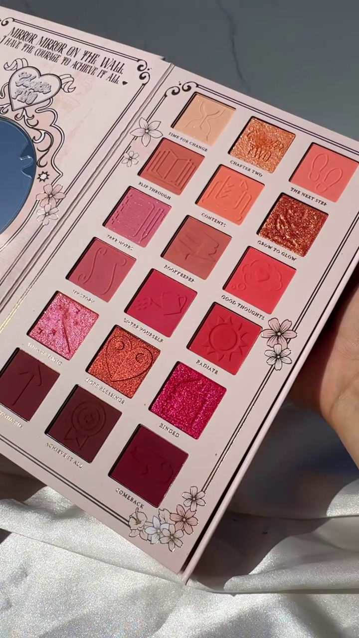 Brand New Chapter Eyeshadow and Face Makeup Book – Inspiring Shades from Soft Neutrals to Bold Shimmers with Motivational Names Like ‘Grow to Glow’ Stunning Storybook-Inspired Packaging
